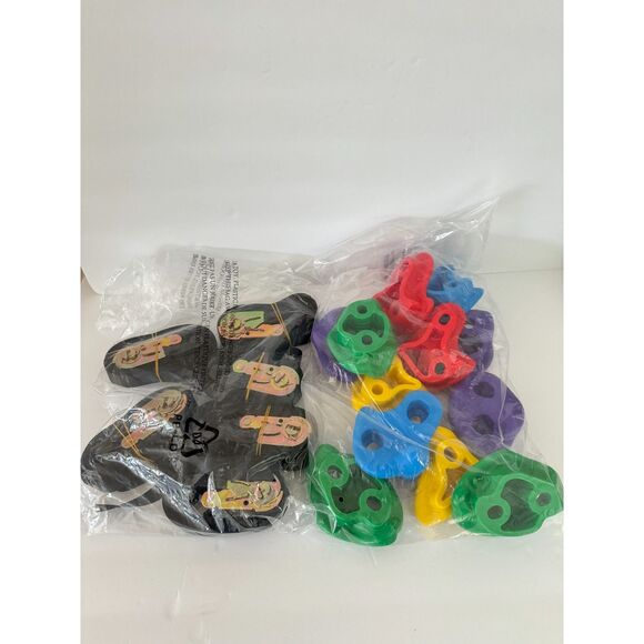 TOPNEW Rock Climbing Holds (12), Ratchet Straps (6) and Instruction Manual NOB - Picture 8 of 14